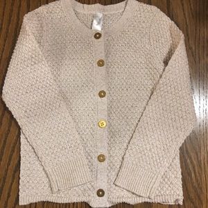 Little Girls Gold Cardigan